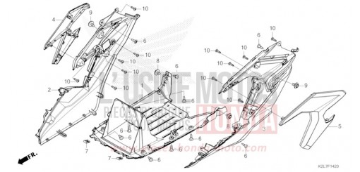 ABDECKUNG BEIFAHRERFUSSRASTE/GEHAEUSEUNTERTEIL ADV350AT de 2026
